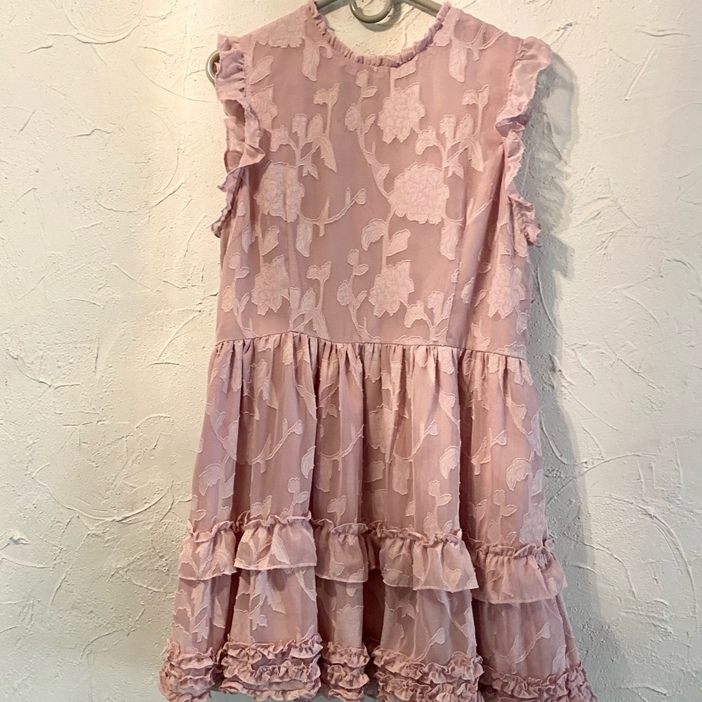Lavender Lulu’s Dress with Textured Floral Details